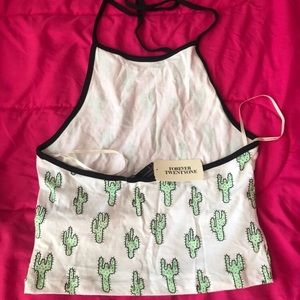 Cropped Cactus Halter Top
